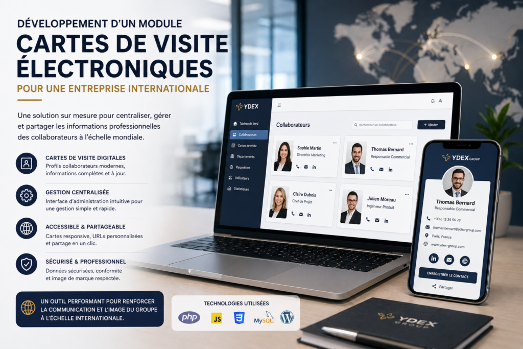 Projet réalisé pour un groupe international présent dans plusieurs pays.